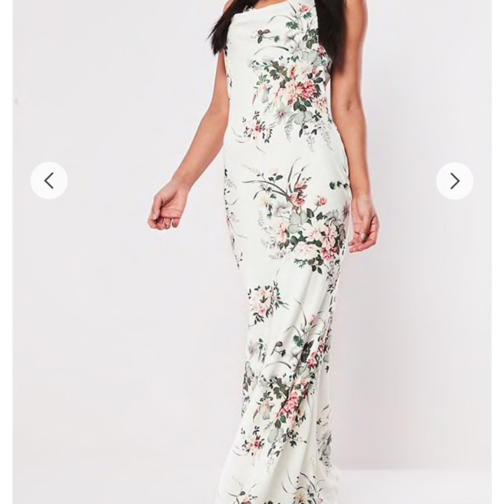 Missguided floral maxi dress - size 4